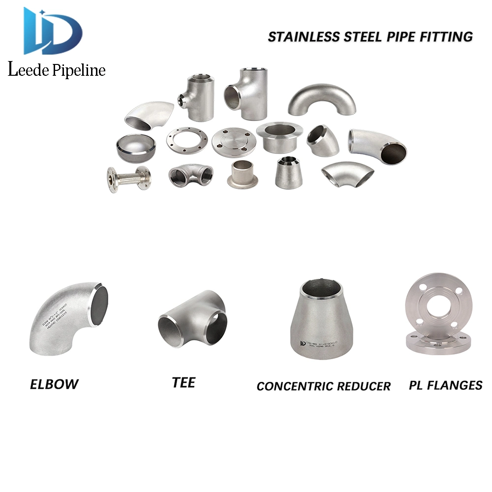 Butt Welding Customization Stainless Steel Tube Fittings/Elbow/Flanges/Reducer/Tee/End Cap Pipe Fittings