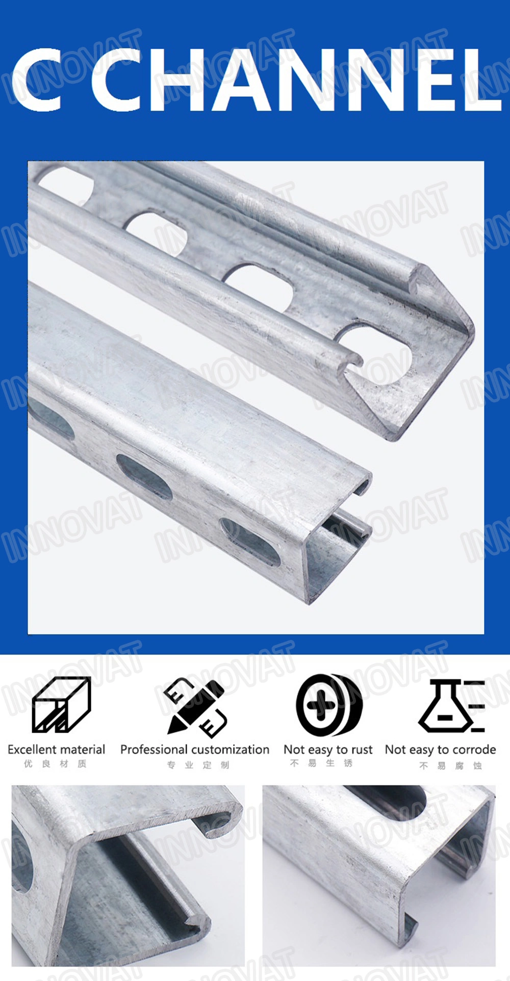 Material 316 Hot Rolled Stainless Steel Profile C/U Shape Channel Steel Bracket