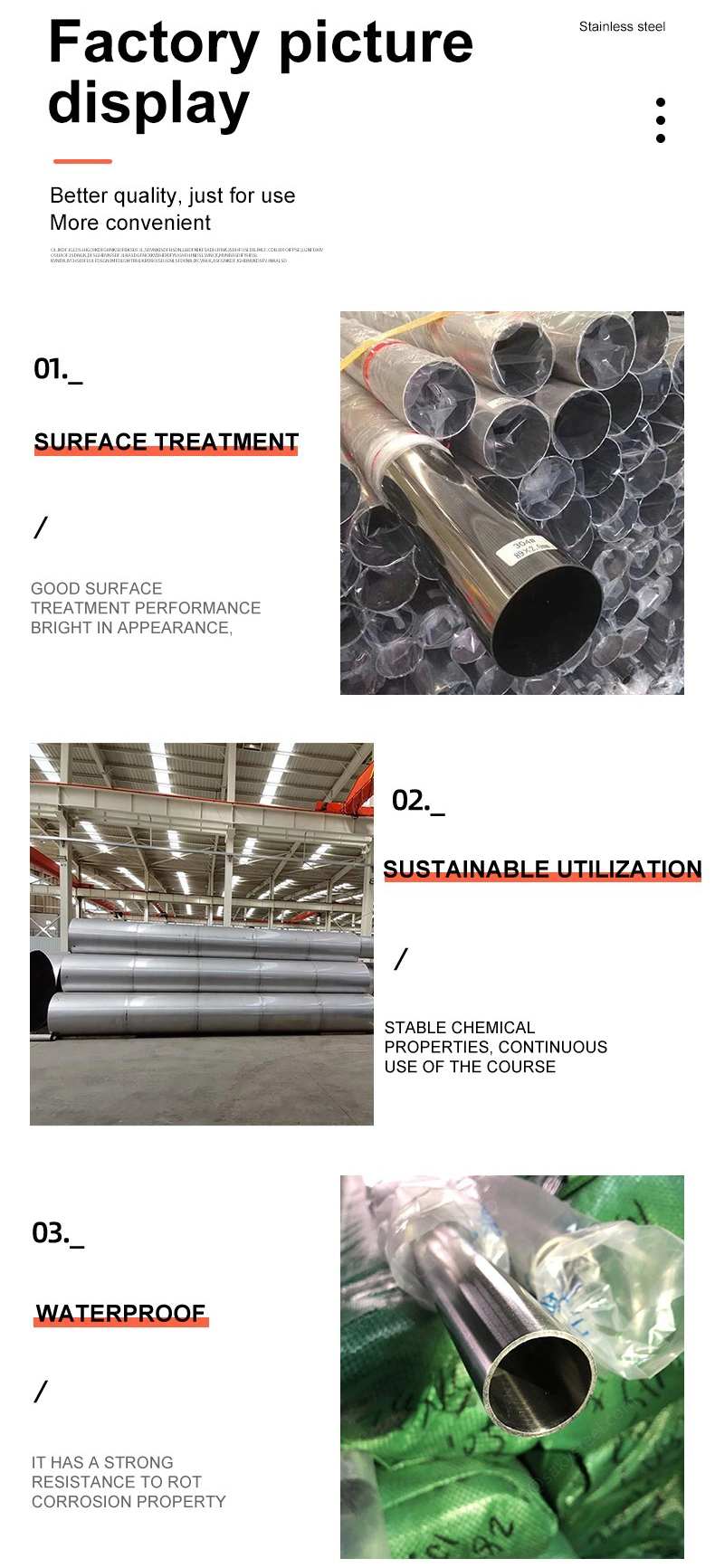 Best Selling Hot Rolled Cold Rolled 201 202 304 316 410 420 430 Round Polished Stainless Steel Pipe Tube