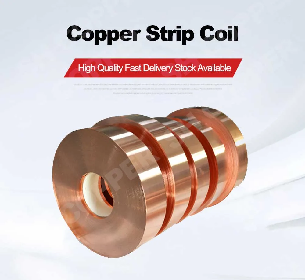 China C11000 C10100 C1220 of-Cu Tu2 Red Copper Strip Coil 3mm Cu-ETP Cu-Dhp T2 Tp2 Mirror Copper Coil Strip Cuzn10 H62 C27200 C26800 Brass Coil Cucrzr Strip
